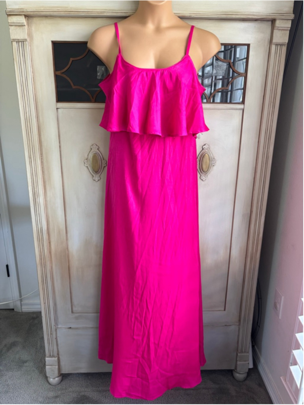 NWT Shiw Me Your MuMu Caitlin Maxi Ruffle Chiffon Dress | Sz Small